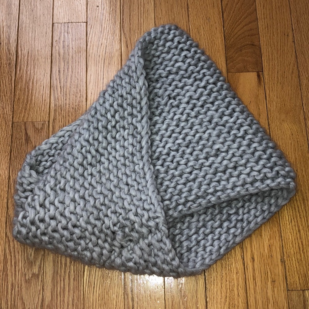 Gray Knitted Scarf